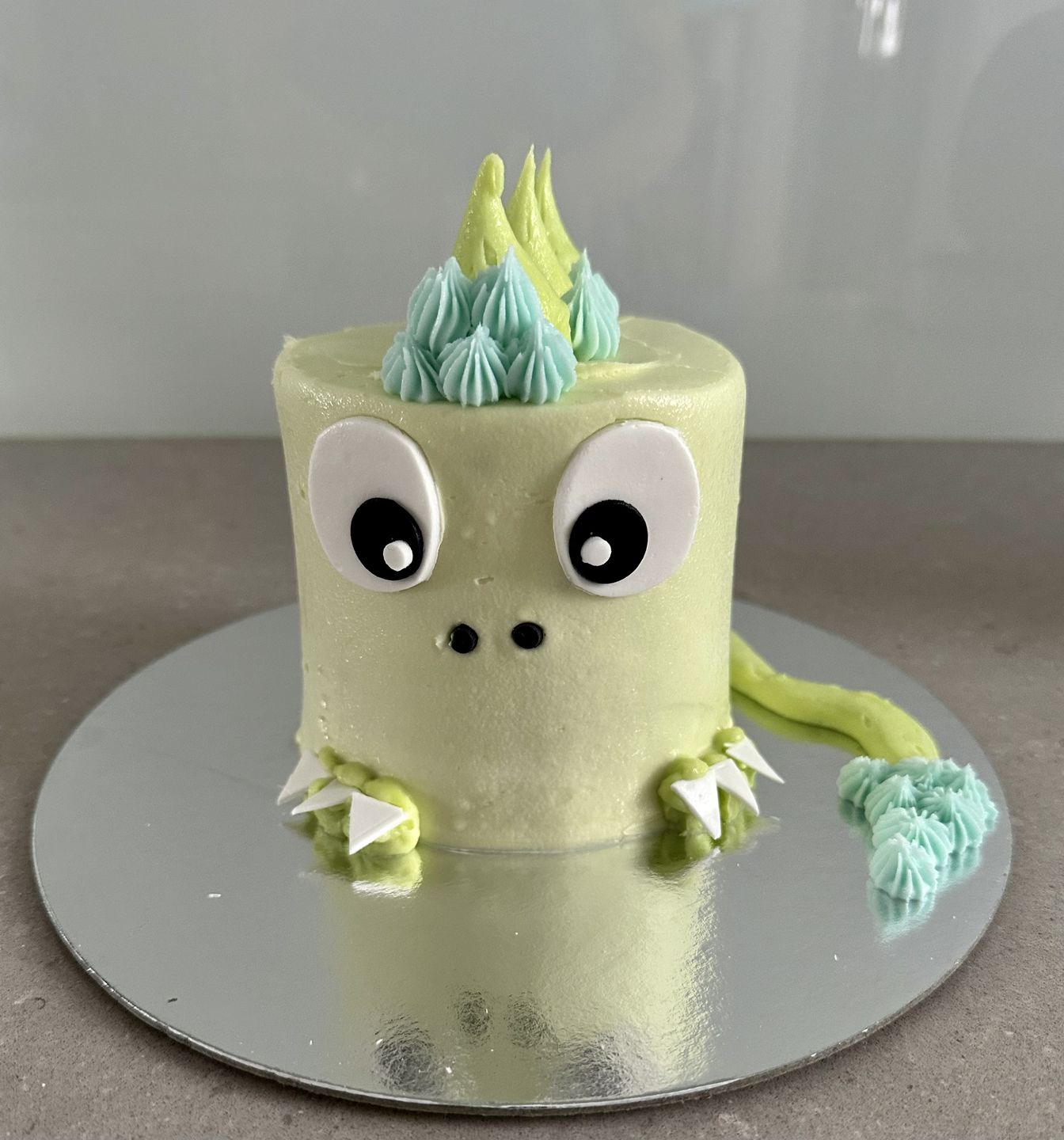 Customer photo review of Dino cake