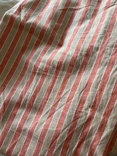 Customer photo review of Phoebe Pant | Tangerine Stripes