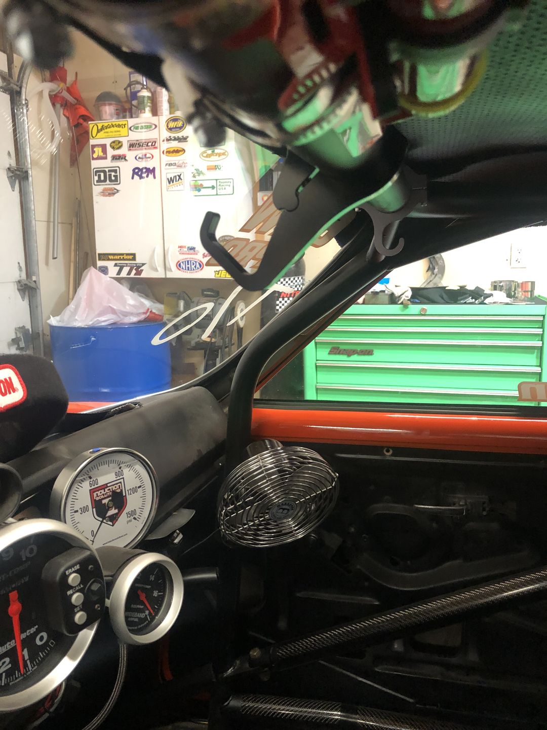 Customer photo review of Billet High Clearance Roll Bar Helmet / Steering Wheel Hook 1.625" 43-10001