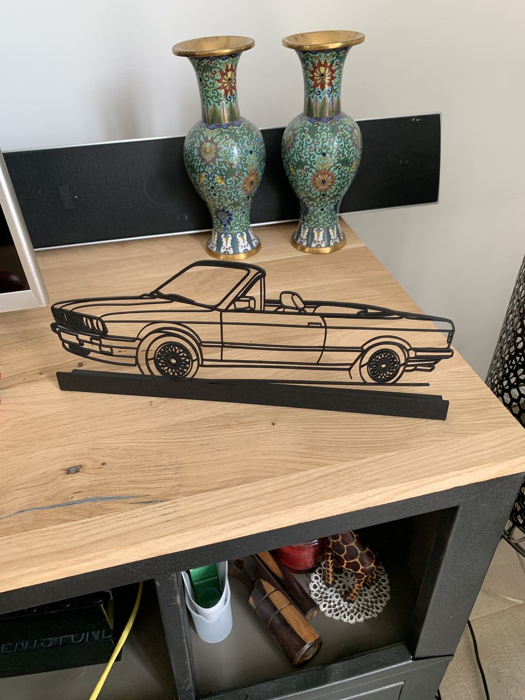 Customer photo review of Your Custom Car Standing Silhouette Metal Art