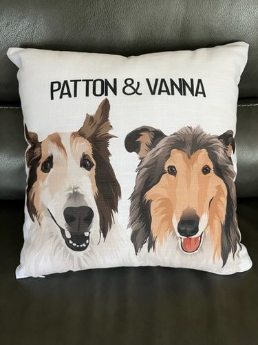 Customer photo review of Double-Sided Pet Pillow