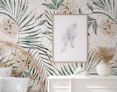Customer photo review of Floral Tropical Monstera Leaves Wallpaper
