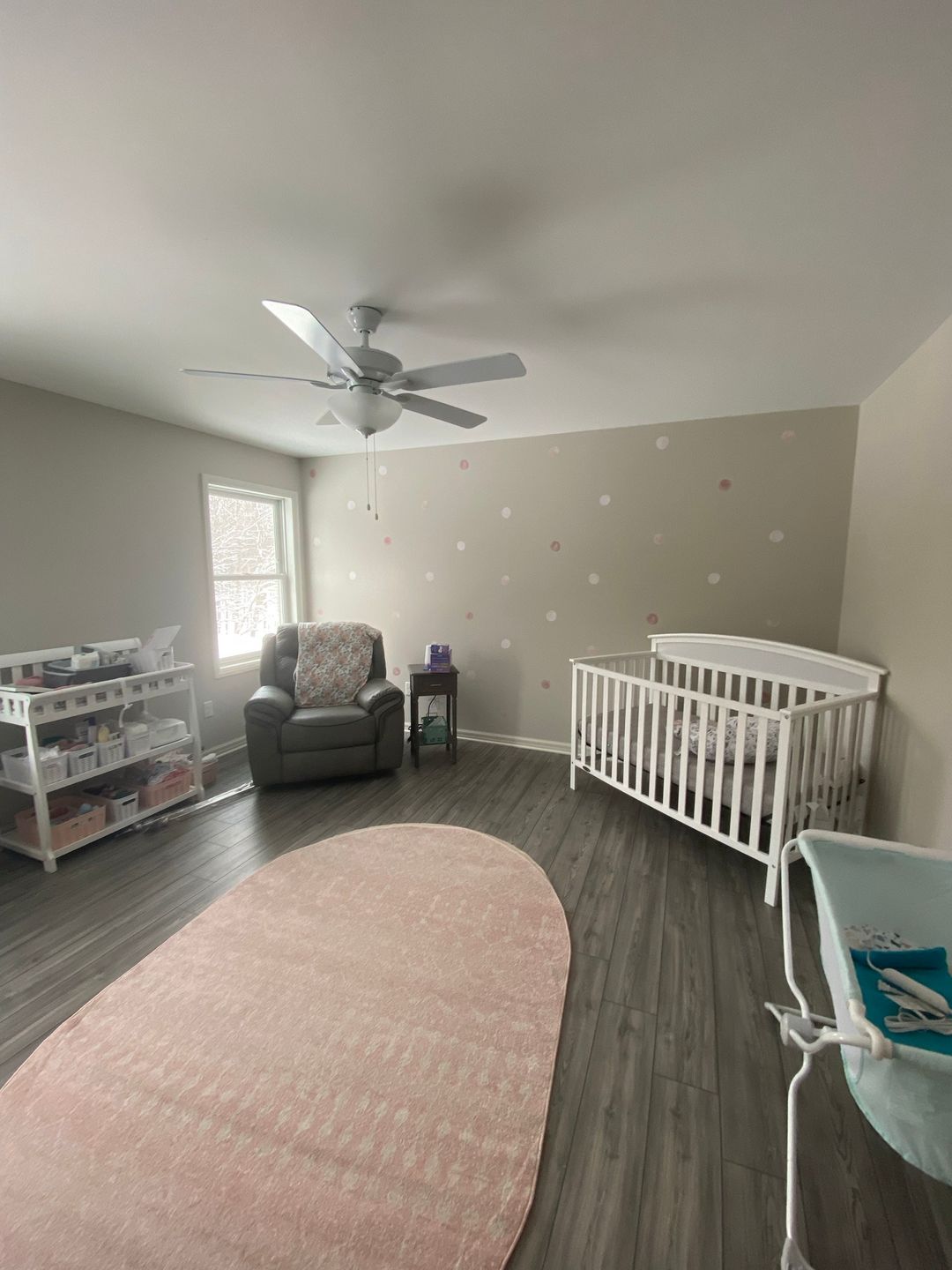 Customer photo review of Pastel Pink Watercolor Dots