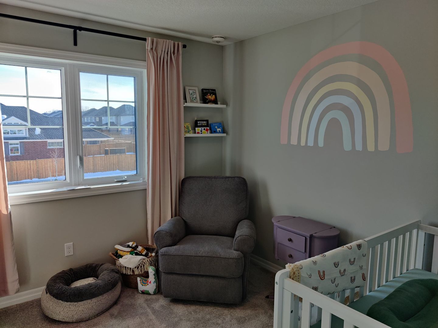 Customer photo review of Pastel Rainbow Removable Wall Decals