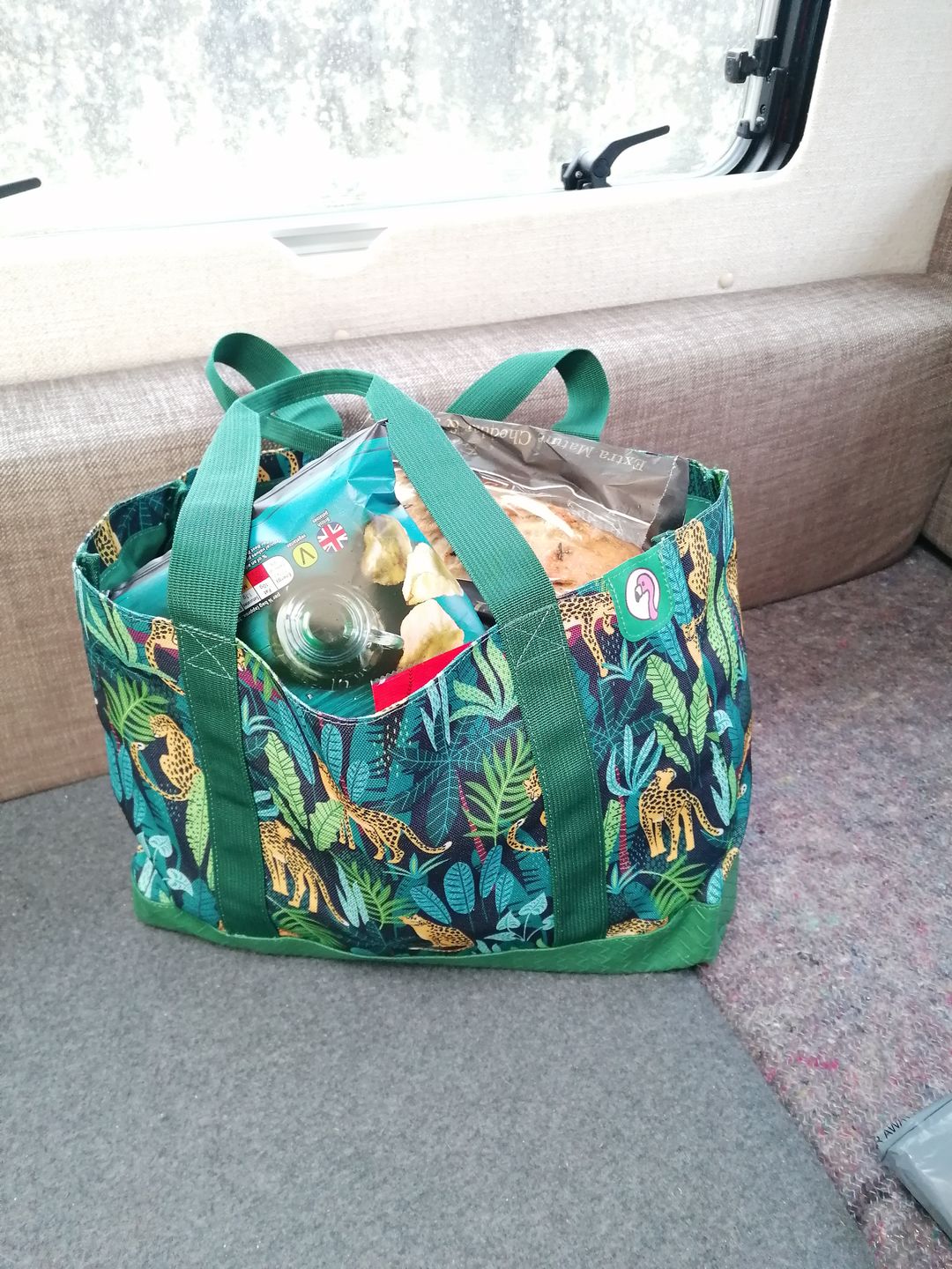 Customer photo review of Botanical Cheetah Tote Bag