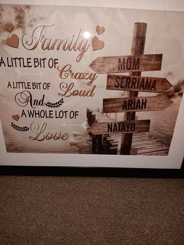 Customer photo review of Family A Little Bit Of Crazy - Personalized Canvas - Gift For Family
