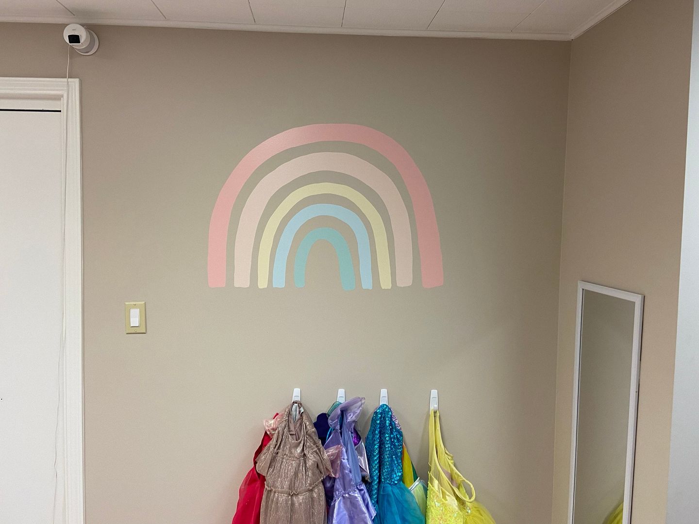 Customer photo review of Pastel Rainbow Removable Wall Decals