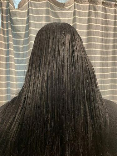 Customer photo review of Clip Ins Extension Straight 12A+ Virgin Human Hair Extension