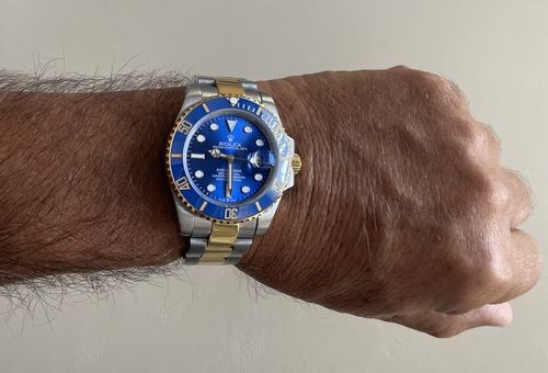 Customer photo review of Submariner Date Blue Dial Yellow Gold - Code: B096