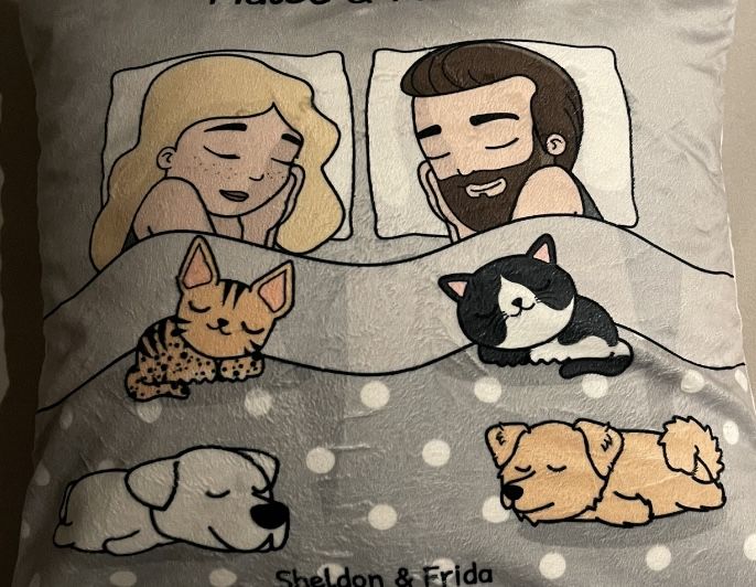 Customer photo review of Kuschelzeit mit Fellnasen - Individuelles Kissen