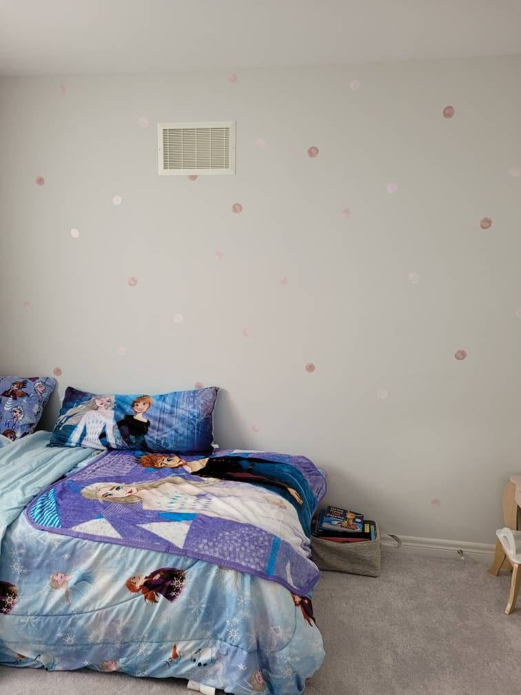Customer photo review of Pastel Pink Watercolor Dots