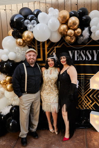 Customer photo review of Great Gatsby Party Backdrop Roaring 20S Party Decoration