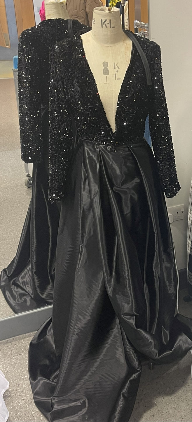 Customer photo review of Heavy Sequin Velvet Fabric