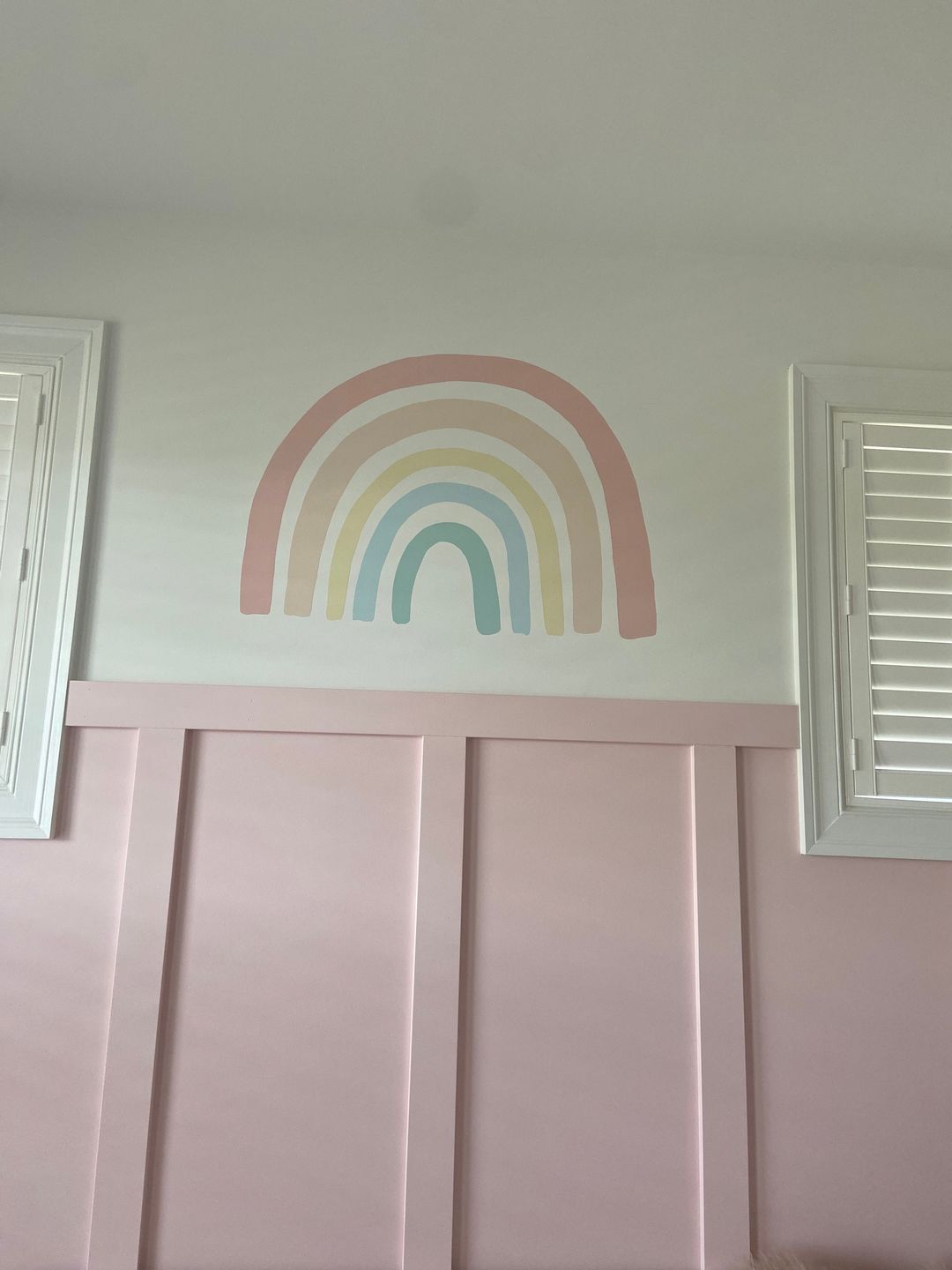 Customer photo review of Pastel Rainbow Removable Wall Decals