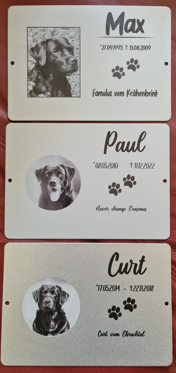 Customer photo review of Gedenktafel Hund - Lieblingshund