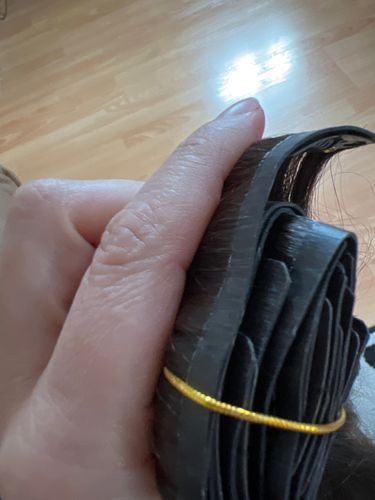 Customer photo review of Clip Ins Extension Straight 12A+ Virgin Human Hair Extension