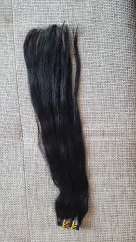 Customer photo review of Clip Ins Extension Straight 12A+ Virgin Human Hair Extension