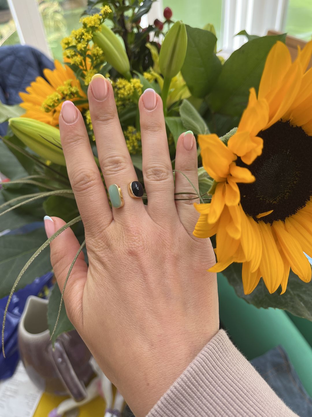 Customer photo review of Aquamarine Wrap Ring