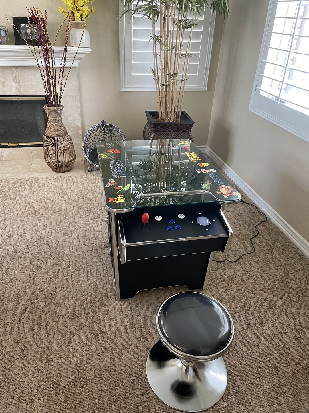 Customer photo review of Cocktail Arcade Machine 412 w/ Track Ball - Blk retro