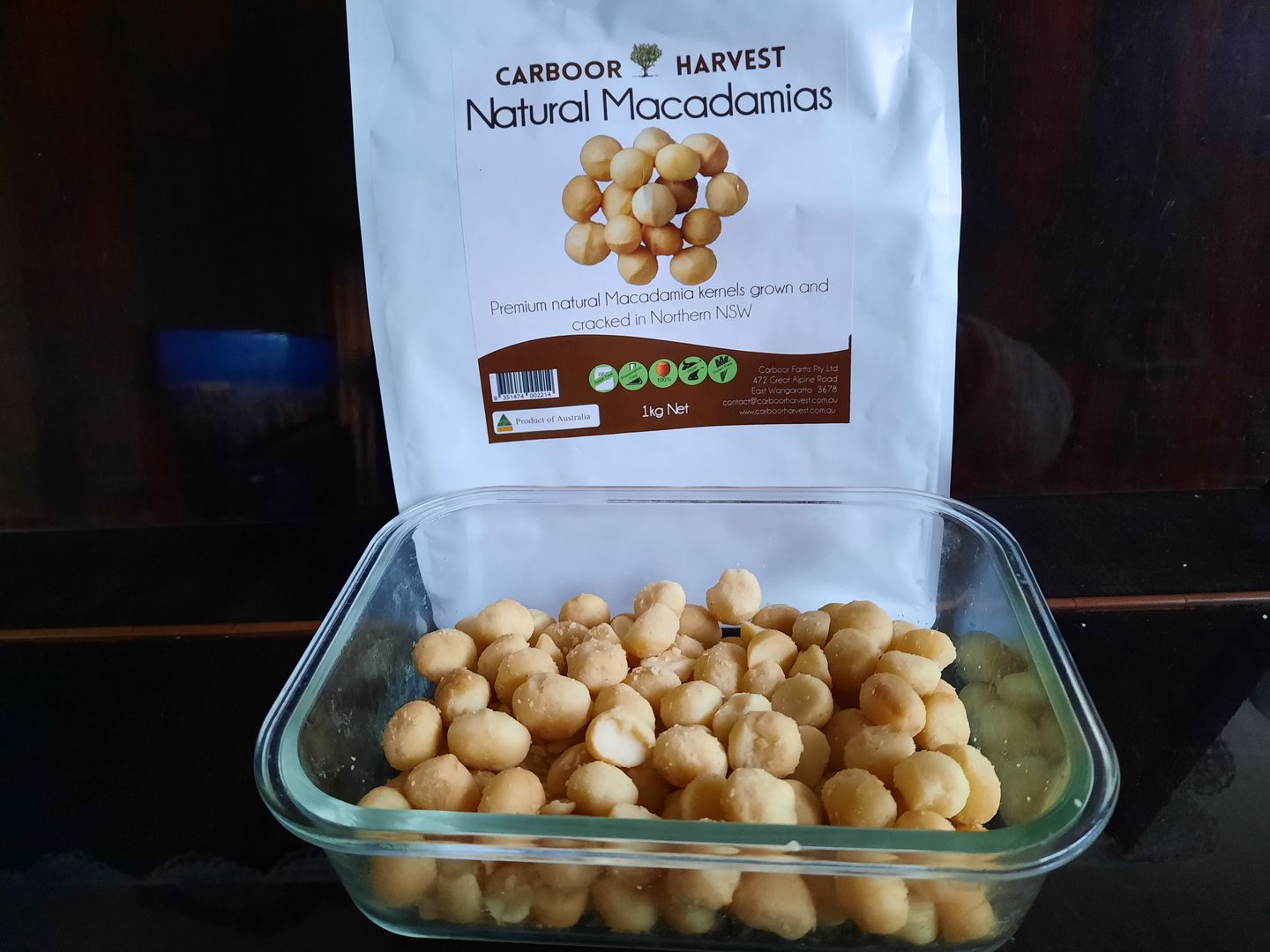 Customer photo review of Natural Australian macadamias