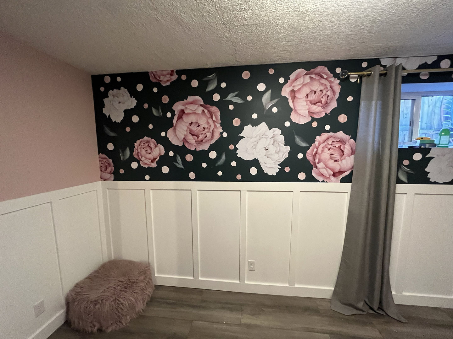 Customer photo review of Pastel Pink Watercolor Dots