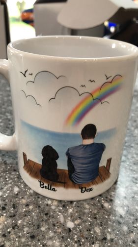 Customer photo review of Man & Dogs - Dog Dad Personalised Mug