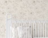 Customer photo review of Small Delicate Drawn Floral Wallpaper