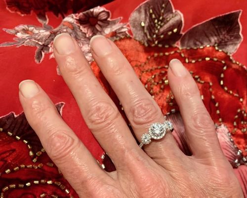 Customer photo review of 3-Stone 0.8ct CZ Ring in Sterling Silver