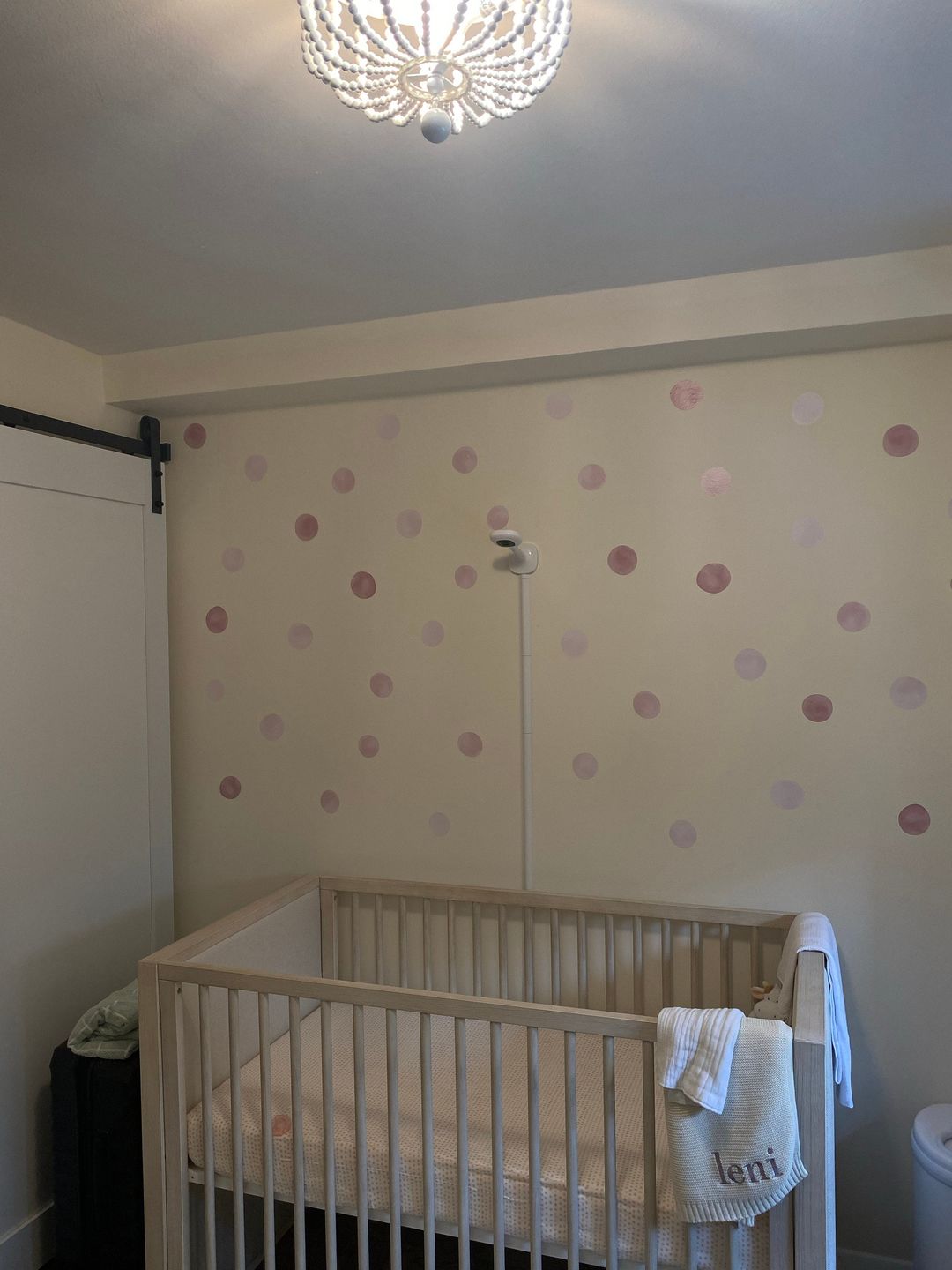 Customer photo review of Pastel Pink Watercolor Dots