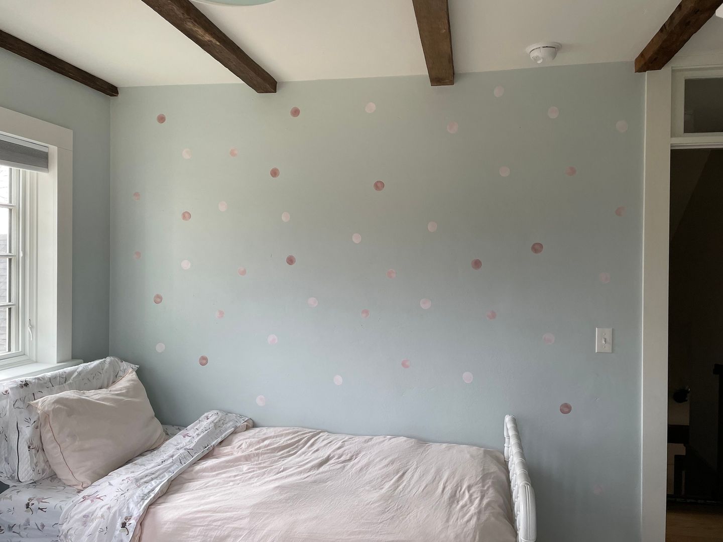 Customer photo review of Pastel Pink Watercolor Dots