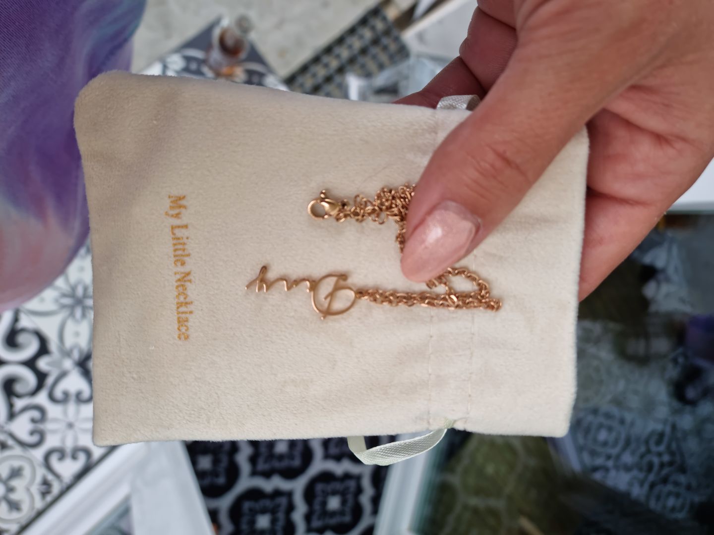 Customer photo review of Collier Signature Personnalisé