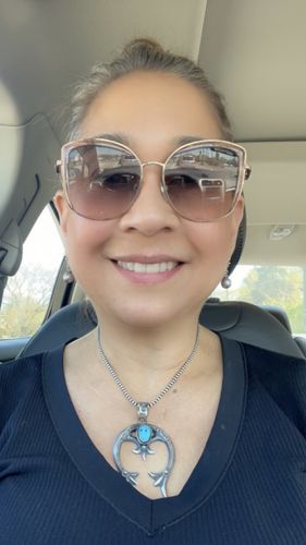 Customer photo review of Eva & Linberg Billah Sterling Silver Turquoise Decorated Naja Unisex Pendant #10