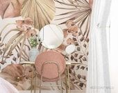 Customer photo review of Tropical Boho Leaves Wallpaper