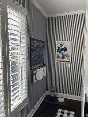 Customer photo review of Petite Stripe In Vintage Wallpaper