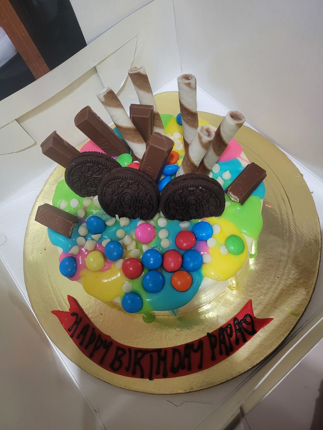 Customer photo review of Colorful Drip Cake