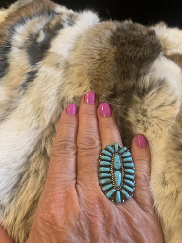 Customer photo review of Juliana Begay Sterling Silver Cluster Ring Size 6