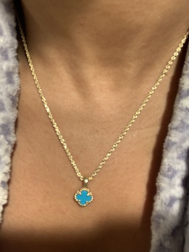 Customer photo review of *NEW* BX 14K Hollow Box Chain W/ Fancy Pendant - JTJ™