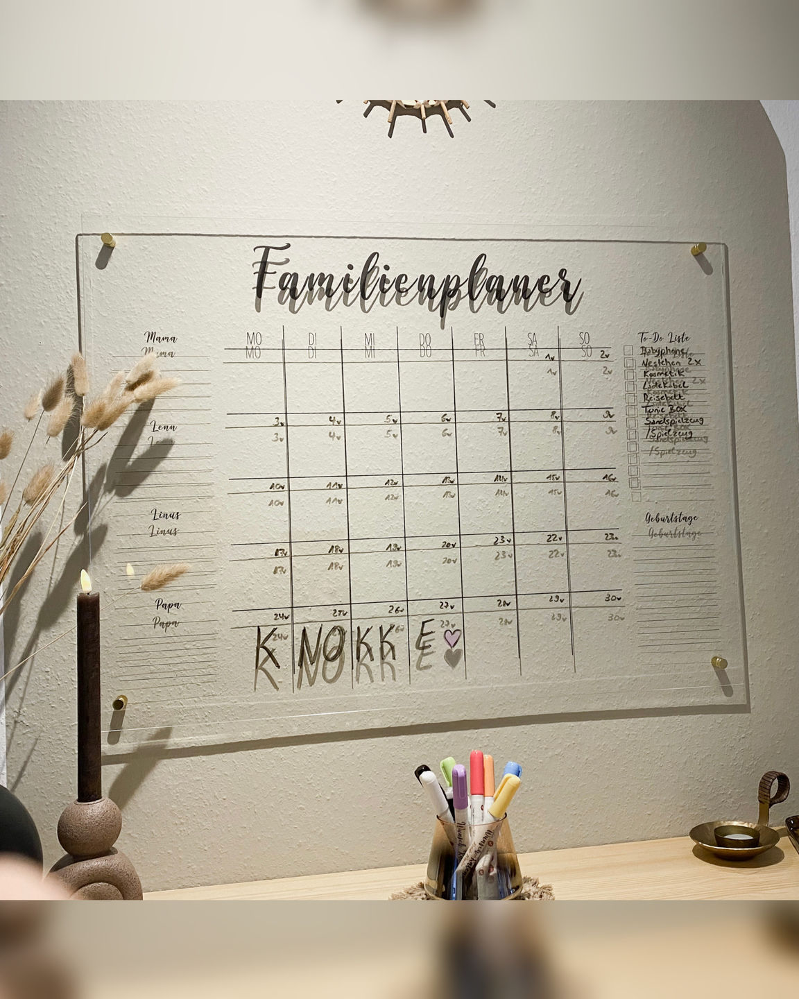 Customer photo review of 4-Namen Familienplaner
