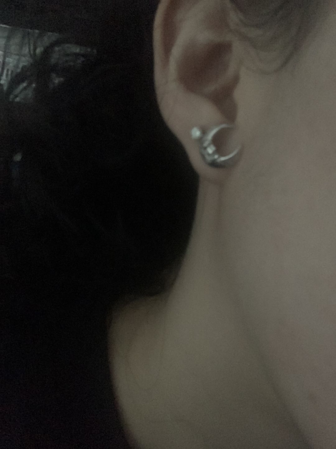 Customer photo review of LUNA' LUNATIC LUNAR EARRING