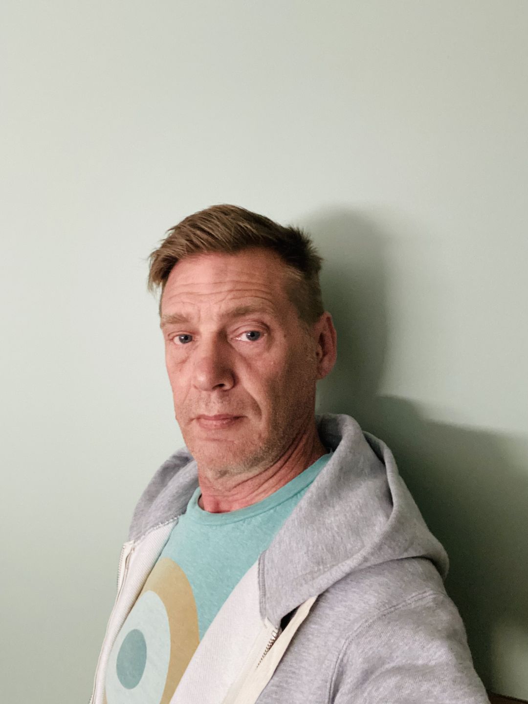 Customer photo review of 17.5 oz Terry Cloth Full-Zip Hoodie - Gray