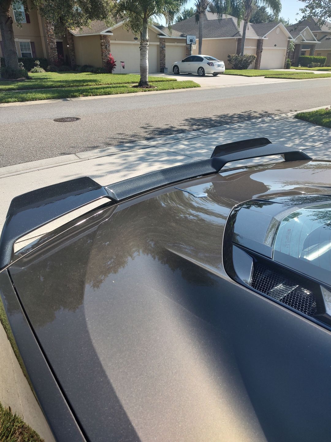 Customer photo review of Corvette C8 Z51 Rear Trunk Spoiler Add-On Wicker Extension