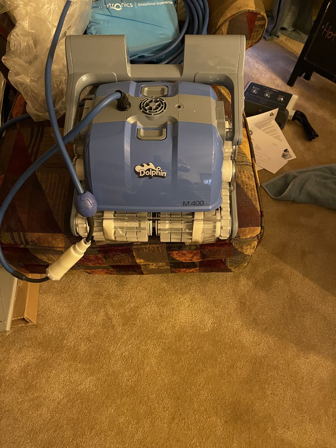 Customer photo review of Ships Next Day Maytronics Dolphin M400 Robotic Pool Cleaner