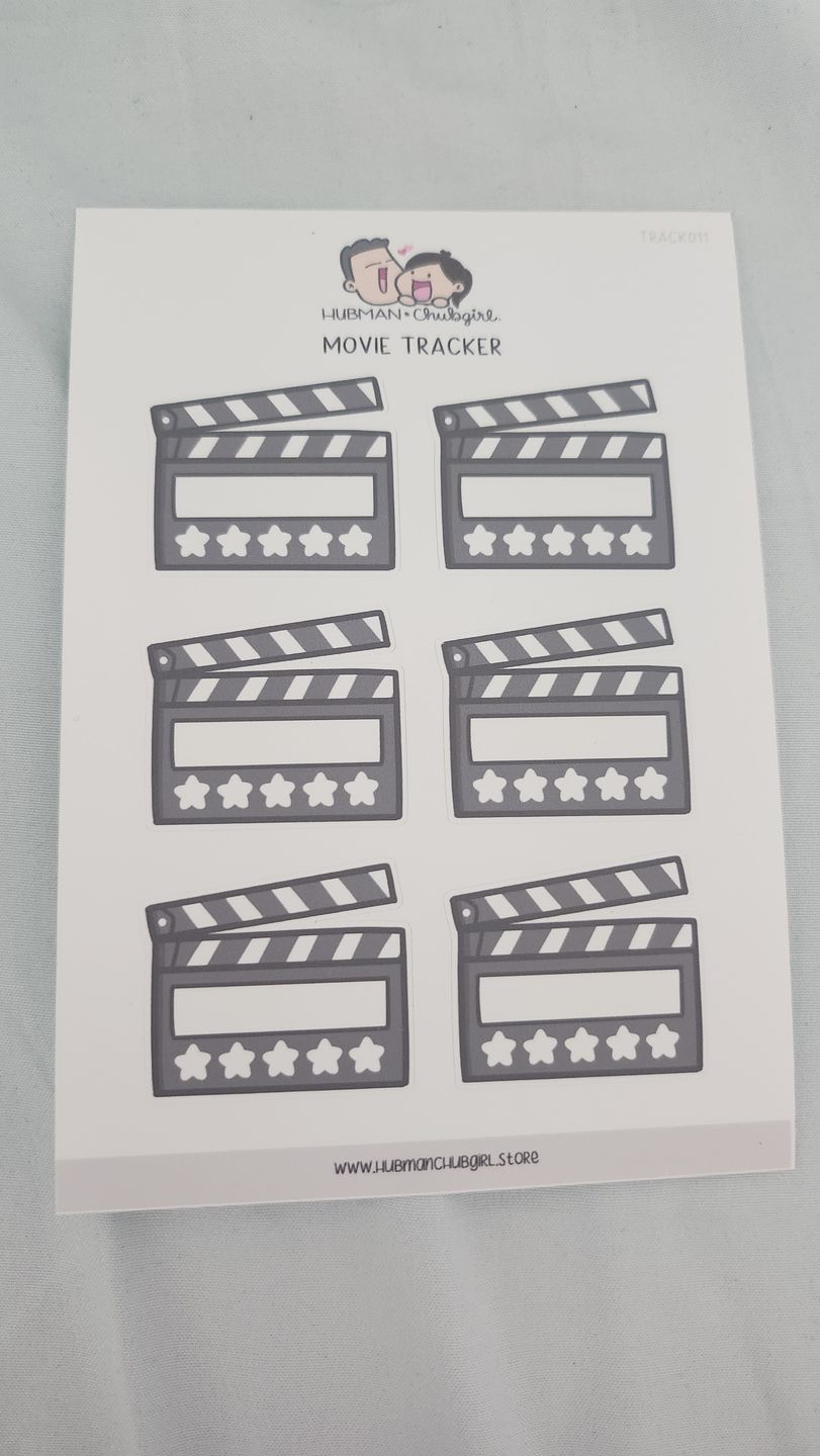 Customer photo review of Movies Tracker Planner Stickers