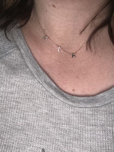 Customer photo review of The Original Letter Necklace