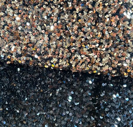 Customer photo review of Bright Gold Sequin on Velvet