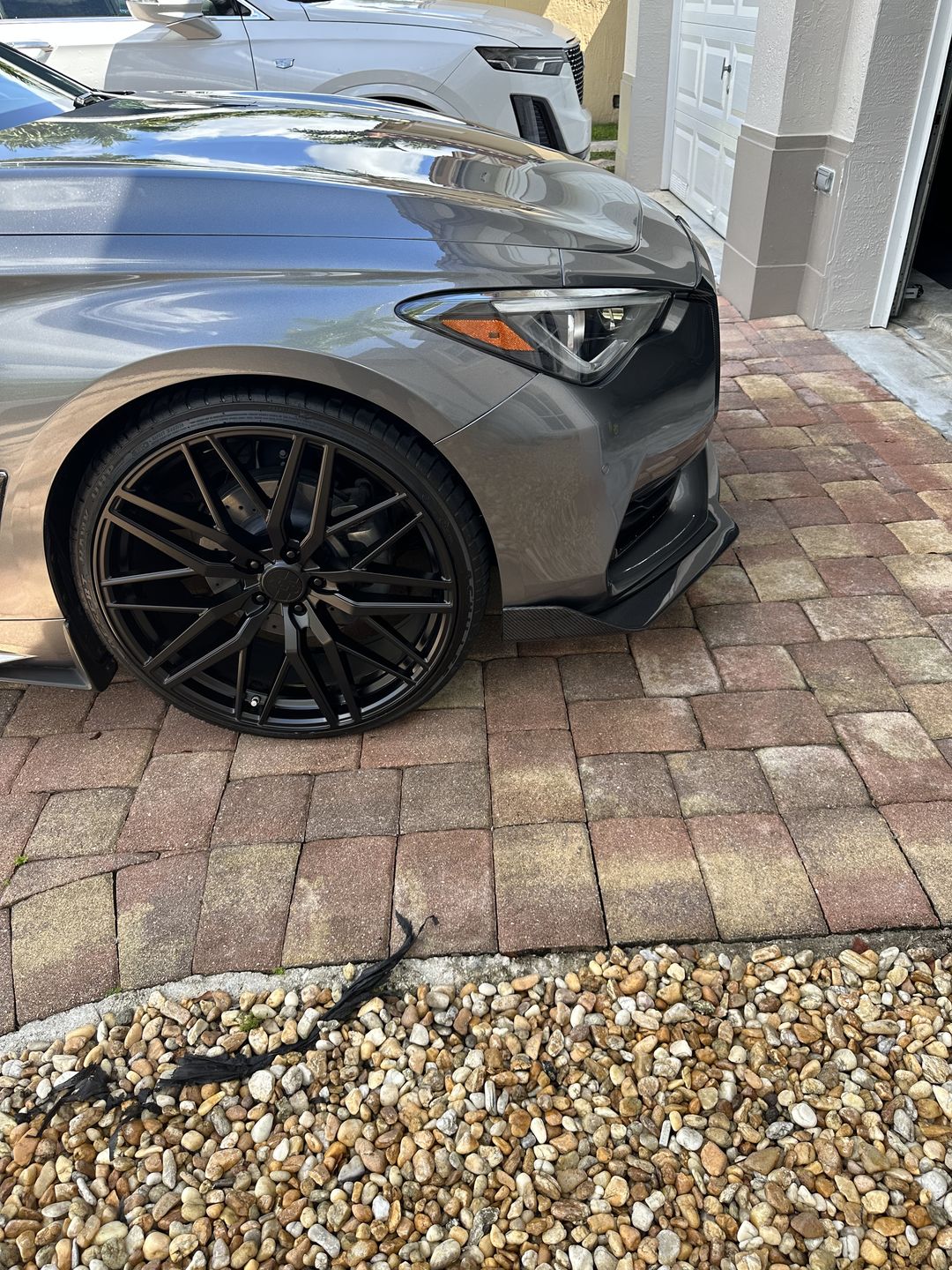 Customer photo review of 2017-Up Infiniti Q60 Carbon Fiber Front Splitter Ground Effect