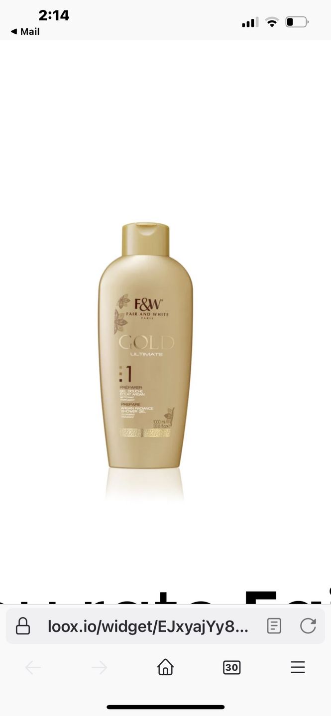 Customer photo review of Fair and White 1: Gold Argan Shower Gel 1000ml / 33.81 fl Oz