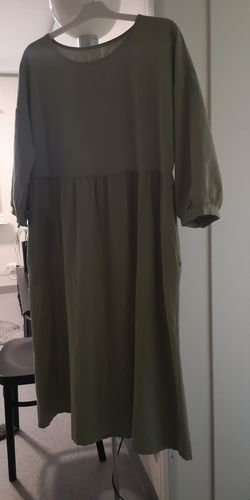 Customer photo review of Sukienka midi z bawełny w jednolitym kolorze