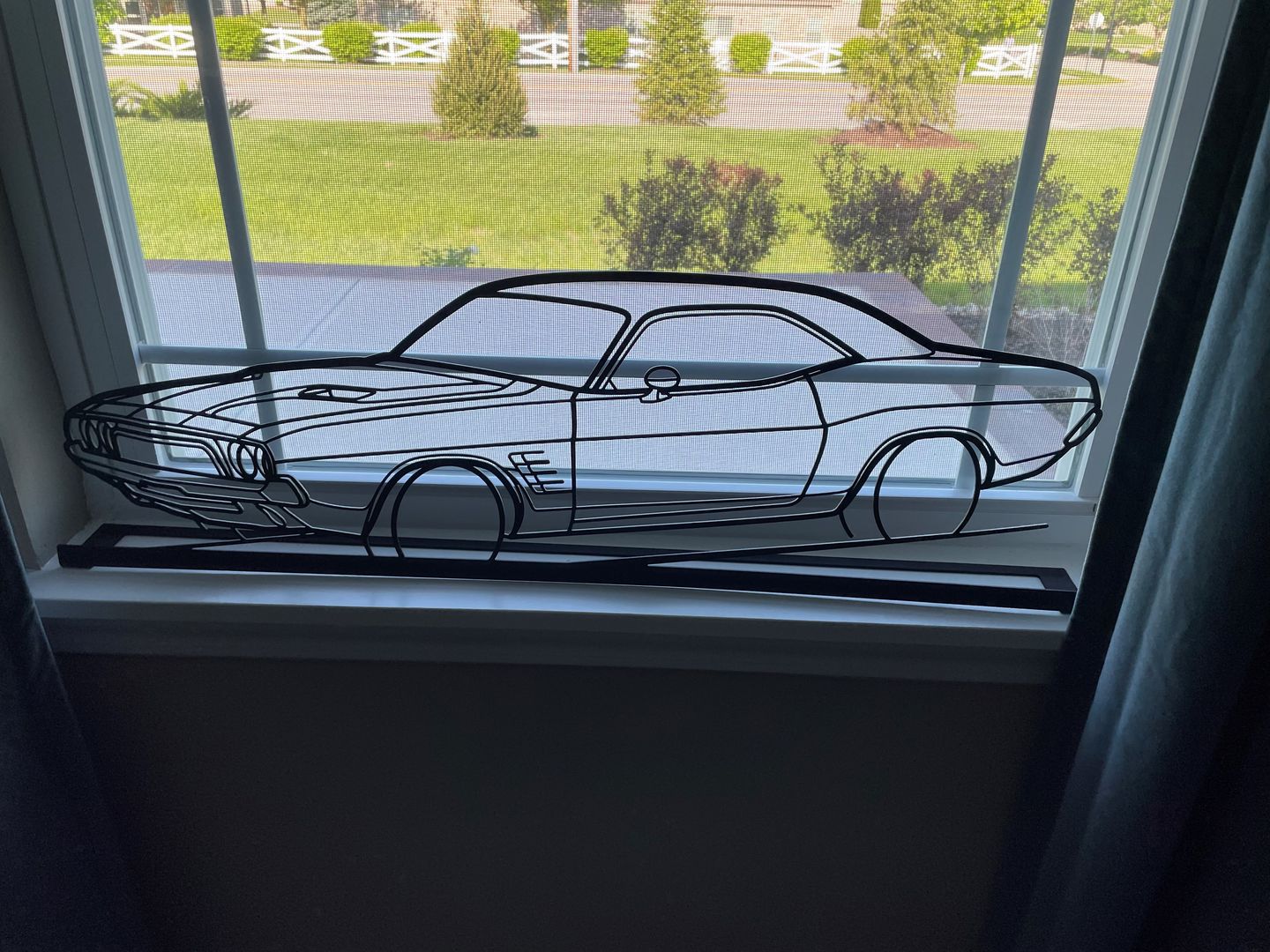 Customer photo review of Your Custom Car Standing Silhouette Metal Art