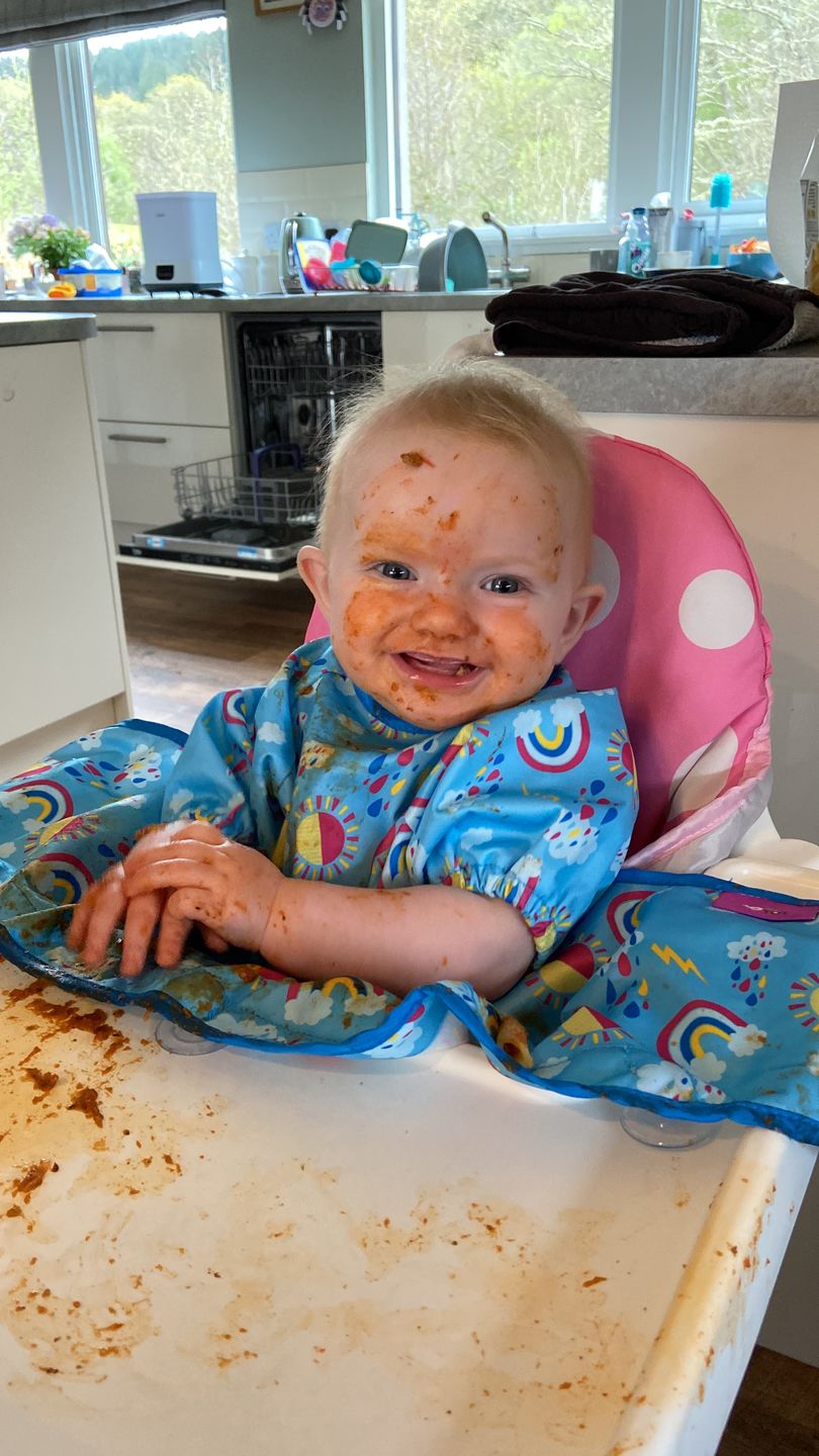 Customer photo review of Short Sleeve Cover & Catch Bib